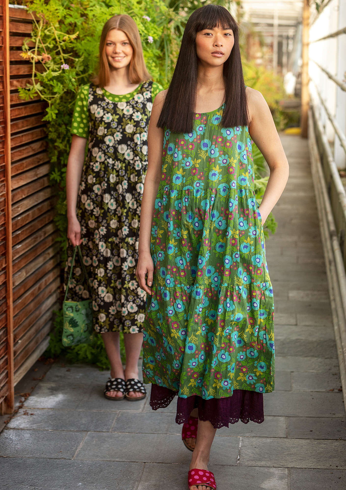 Kleid „Adonis“ aus Öko-Baumwolle koriander