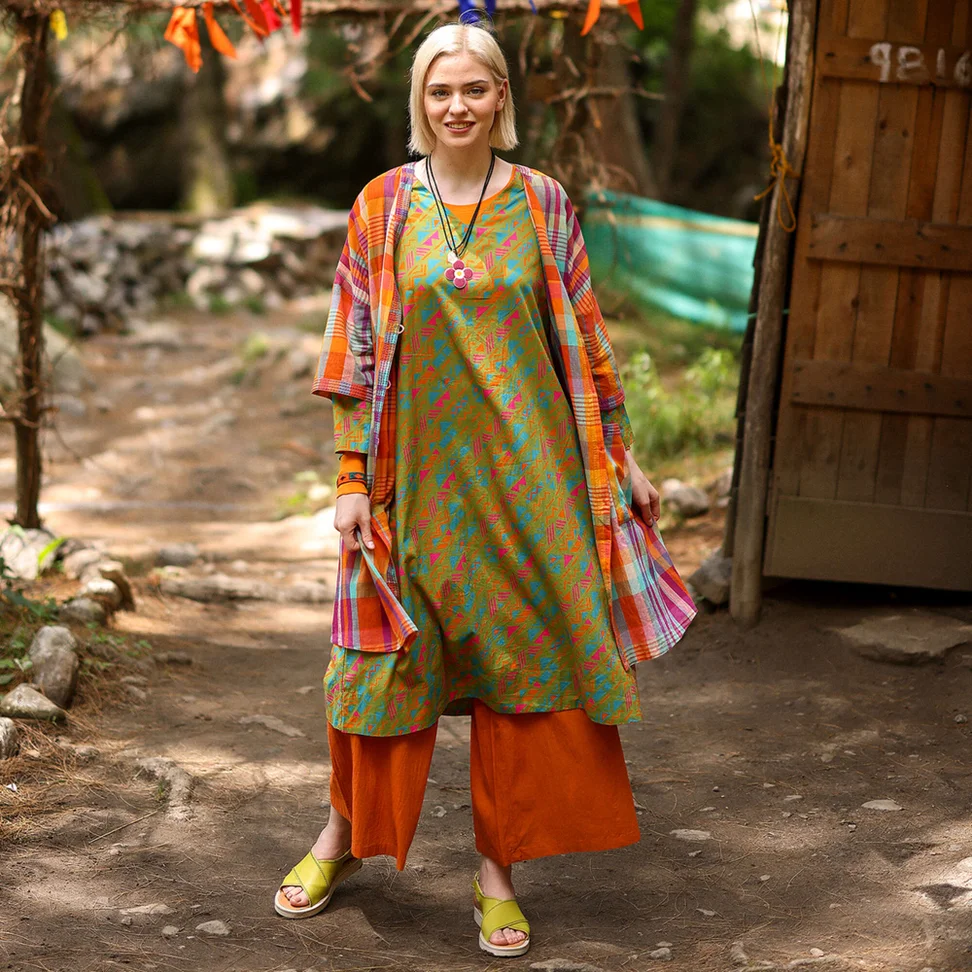 Kangasmekko "Shiva” ekopuuvillaa - vihreäpippuri