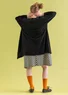 Kimono en velours de coton biologique/polyester recyclé (noir M)