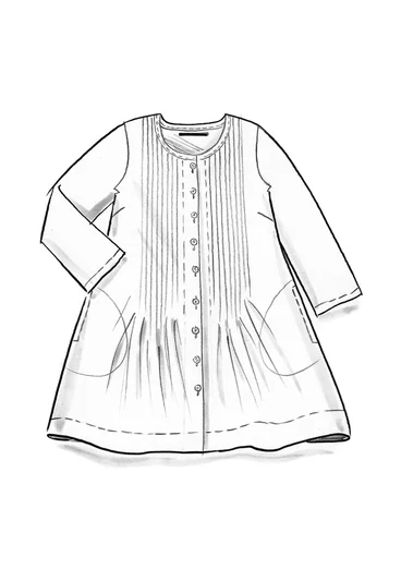 Kunstnerbluse med biser i bomull / lin - messing