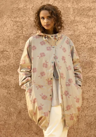 Parka "Nice" en écocoton - naturel foncé