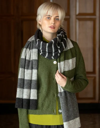 Knit cardigan in an alpaca blend