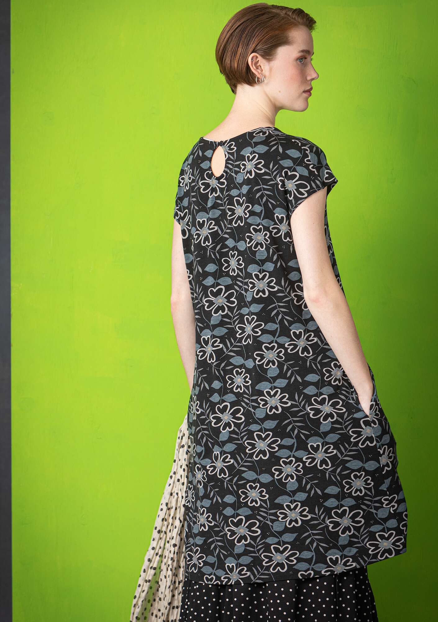 Tricot jurk  Flora  van lyocell/elastaan zwart thumbnail