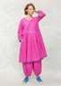 Robe tissée à motif "Signe" en coton bio (rose sauvage XXL)