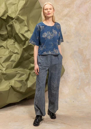 Pantalon tissé "Willow" en coton biologique - indigo