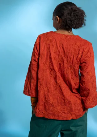 Blus "Clementine" i ekologisk bomull - koppar