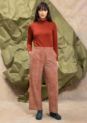 Pantalon tissé "Willow" en coton biologique - henné