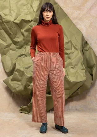 Pantalon tissé "Willow" en coton biologique - henné