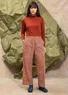Pantalon tissé "Willow" en coton biologique (henné L)