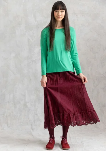 Woven organic cotton underskirt - aubergine