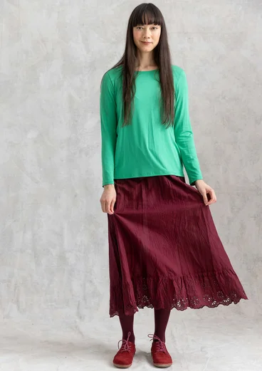 Woven organic cotton underskirt - aubergine
