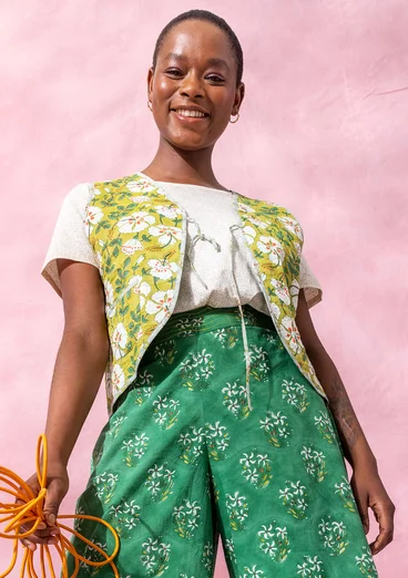 “Malli” organic cotton quilted waistcoat - bladgrnt