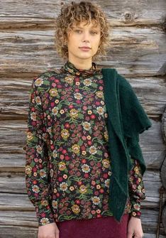 Bluse "Rosebay" i lyocell/elastan - sort