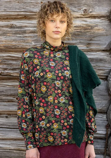 Top "Rosebay" van lyocell/elastaan - zwart