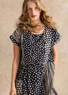 Robe tissée "Sally" en coton biologique (noir S)