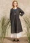 Woven linen dress (black S)