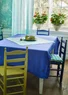 Washed linen tablecloth (klein blue One Size)