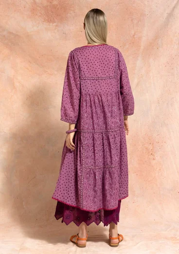 Klänning "Melodie" i ekologisk bomull - ljung