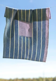 “Ira” organic cotton tea towel - brilliant blue