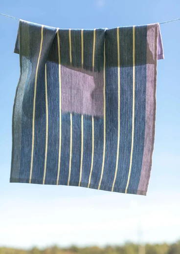 “Ira” organic cotton tea towel - brilliant blue