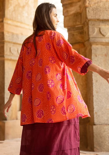 Bluse "Kristina" i økologisk bomuld - chili