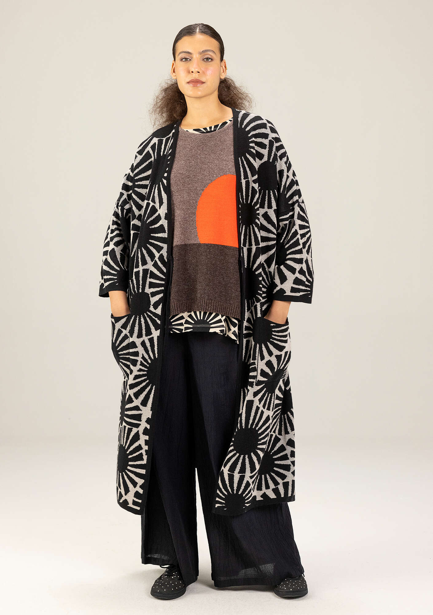 Midori” long cardigan in organic cotton gudrunsjoden.com
