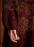 Gemustertes Strickkleid „Anila“ aus Bio-Baumwolle (aubergine L)