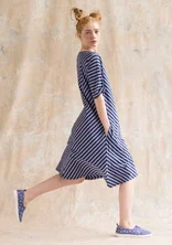 Essential striped dress in organic cotton - mrk0SP0indigo0SL0tistel