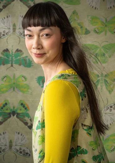 “Fjäril” dress in organic cotton - apple green