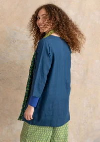 Woven linen tunic - Pacific blue