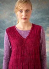 Strickkleid „Raya“ aus Bio-Baumwolle - dunkelhibiskus