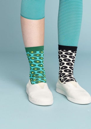 Billie socks aqua green