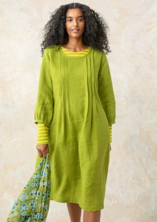 Kleid „Lillian“ aus Leinengewebe - hellkräutergrün