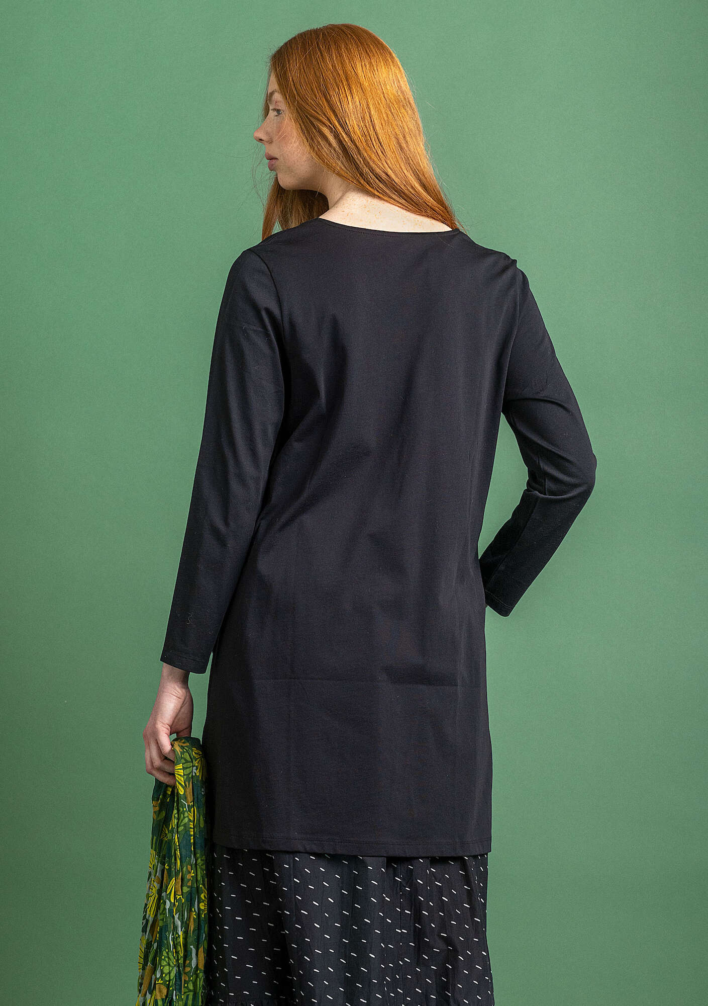 Tunique  Oriana  en jersey de coton biologique/modal noir thumbnail