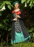 Robe en jersey de coton biologique/lin (noir L)