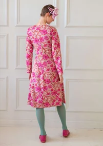 Trikotkleid „Magnolia“ aus Öko-Baumwolle/Modal - cerise