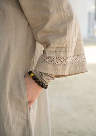 Webkleid „Sand“ aus Bio-Baumwolle/Leinen - dunkelnatur