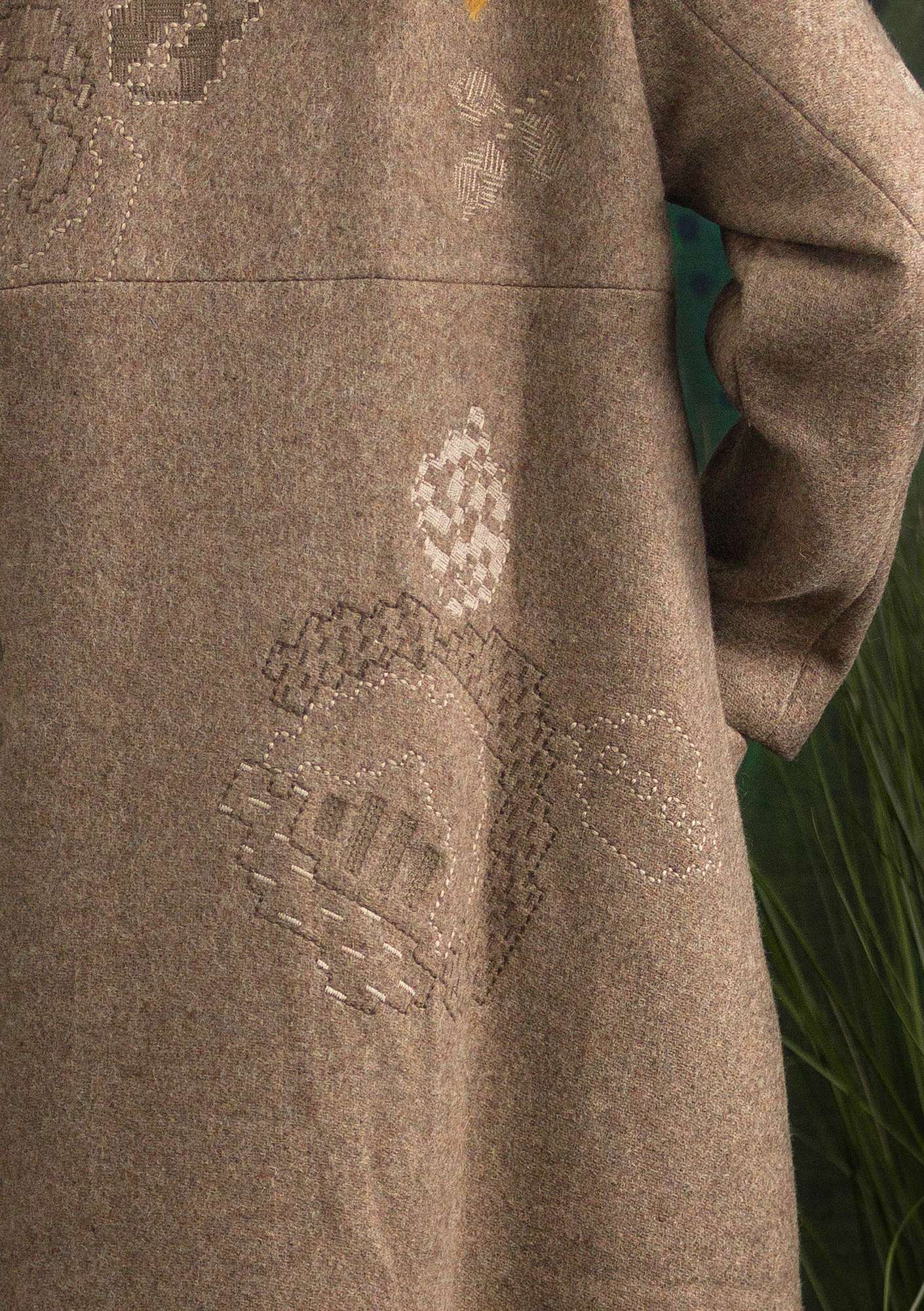 Manteau  Skyttla  en laine mélangée gris chaud clair/chiné thumbnail