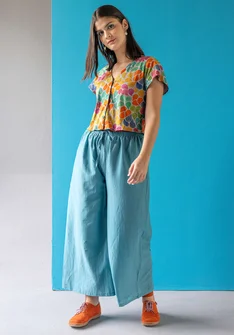 Jerseyshirt „Petite“ aus Bio-Baumwolle - taubengrau
