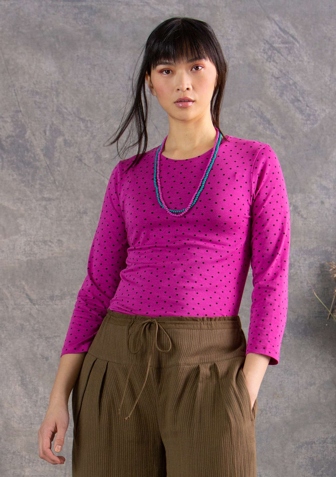 “Pytte” top made of organic cotton/modal/elastane cochinea/patterned thumbnail
