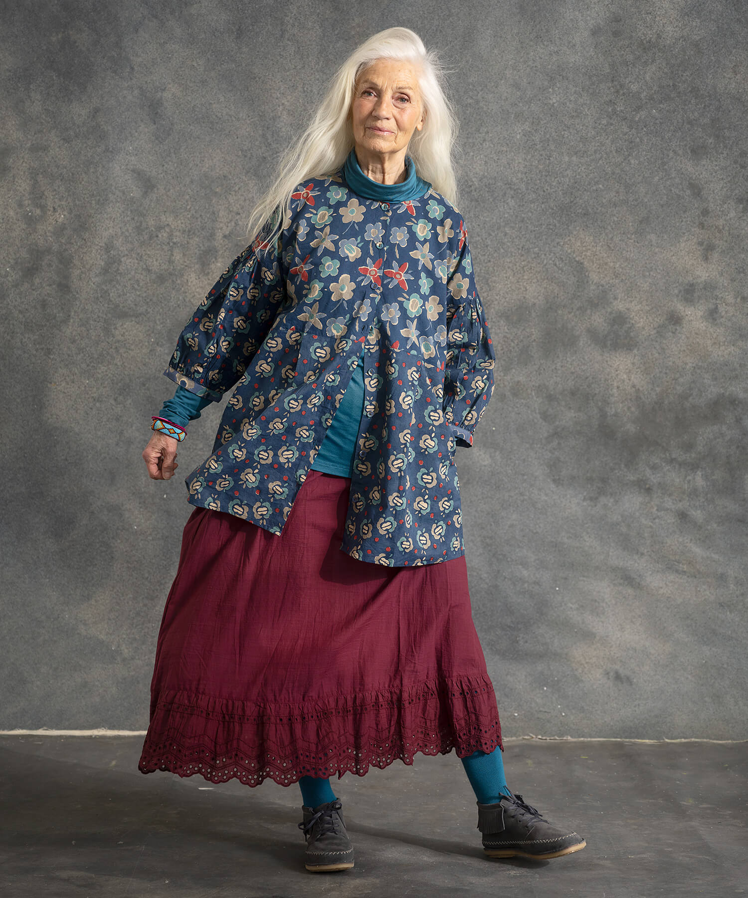 Bluse „Sunita“ aus Bio-Baumwollgewebe