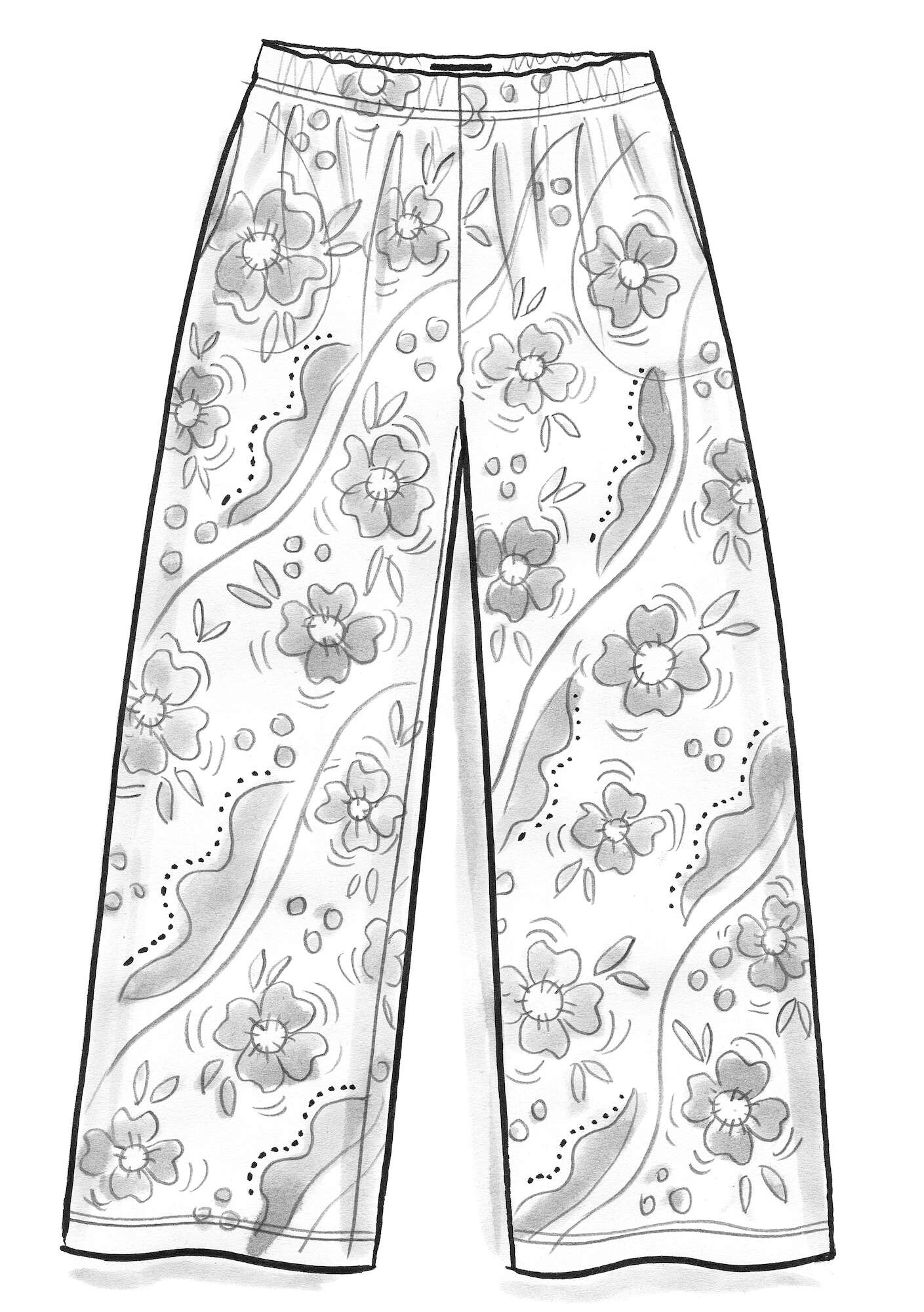 “Nypon” organic cotton/modal jersey trousers