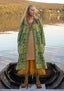 “Ottilia” coat in a wool and organic/recycled cotton blend apple green thumbnail