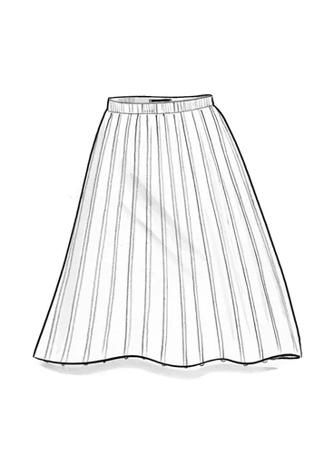 Organic/recycled cotton knit skirt - dark indigo/dark petrol blue