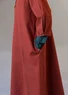 Gepunktetes oder einfarbiges Kleid „Elin“ aus Viskose/Leinen (rost S)