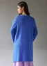 “Tulipe” long cardigan in an alpaca blend (sapphire blue S)