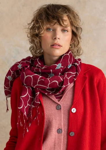 “Theia” linen scarf - purple red