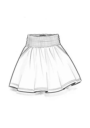 Kurzer Webrock „Ines“ aus Bio-Baumwolle - dunkelindigo