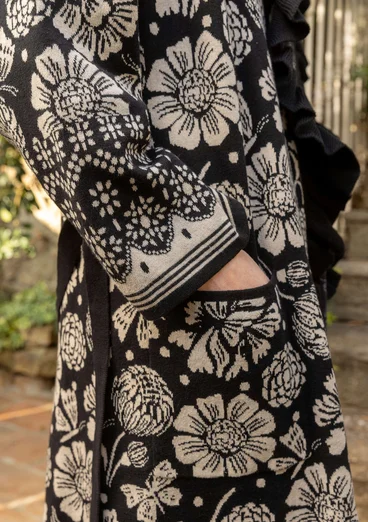 Strickjacke „Nectar“ aus Bio-Baumwolle - schwarz