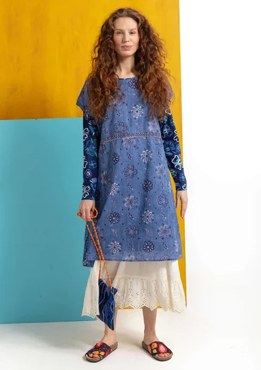 Kleid „Mallika“ aus Öko-Baumwolle - himmelblau